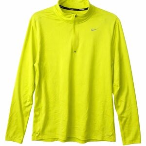 Nike Dri-FIT 1/4 Zip Pullover Men’s XXL Neon Yellow Running Training Top